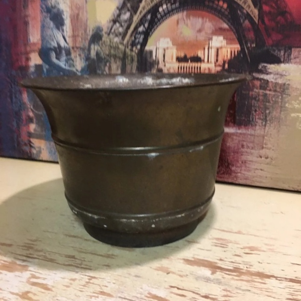Vintage Brass Planter Pot Flower